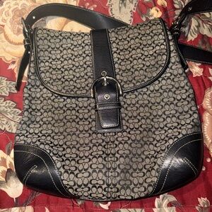 Coach Black and Gray Crossbody Bag